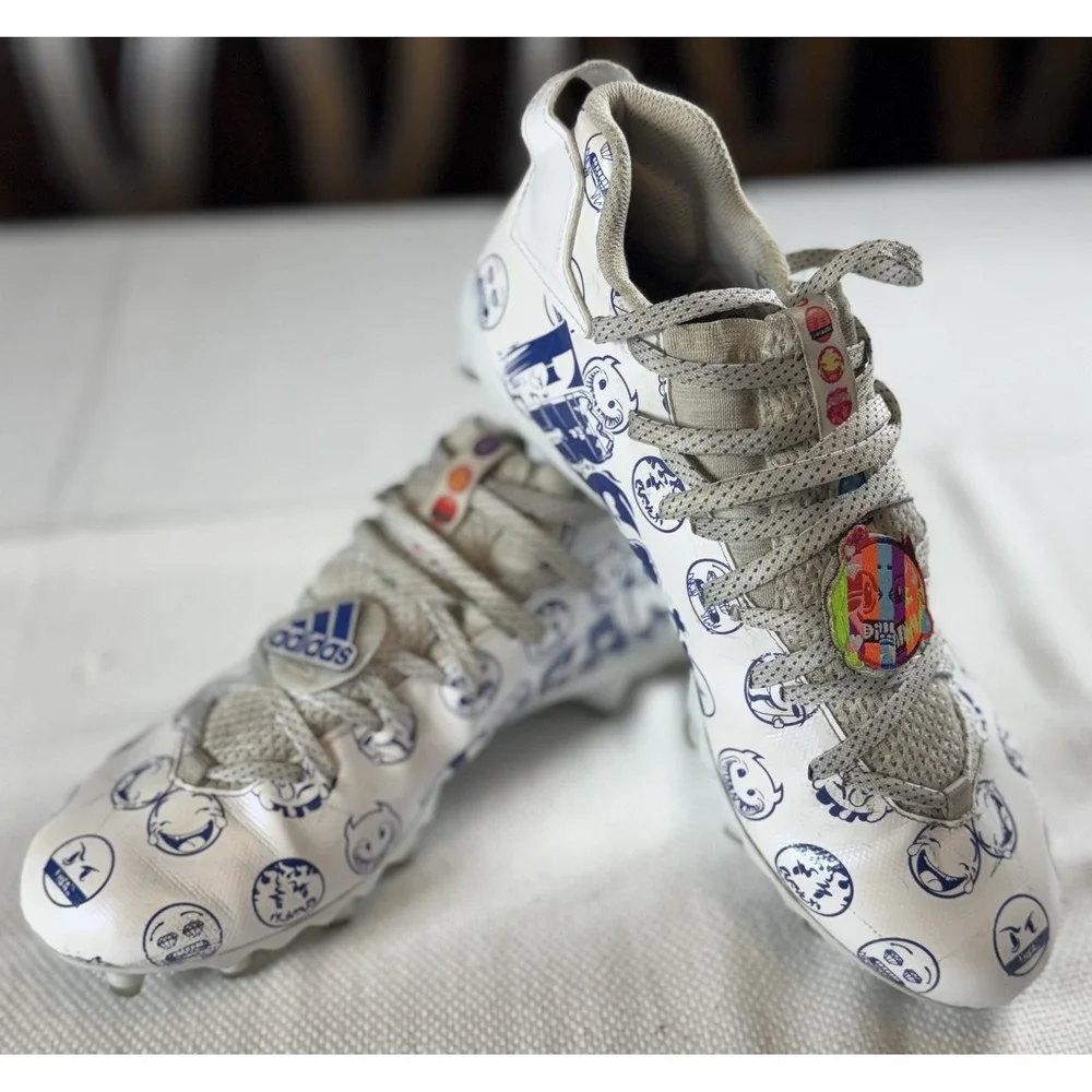 Adidas Freak Football Shoes Sz 9.5 Mens Multicolor Cartoon Emoji Cleats Athletic